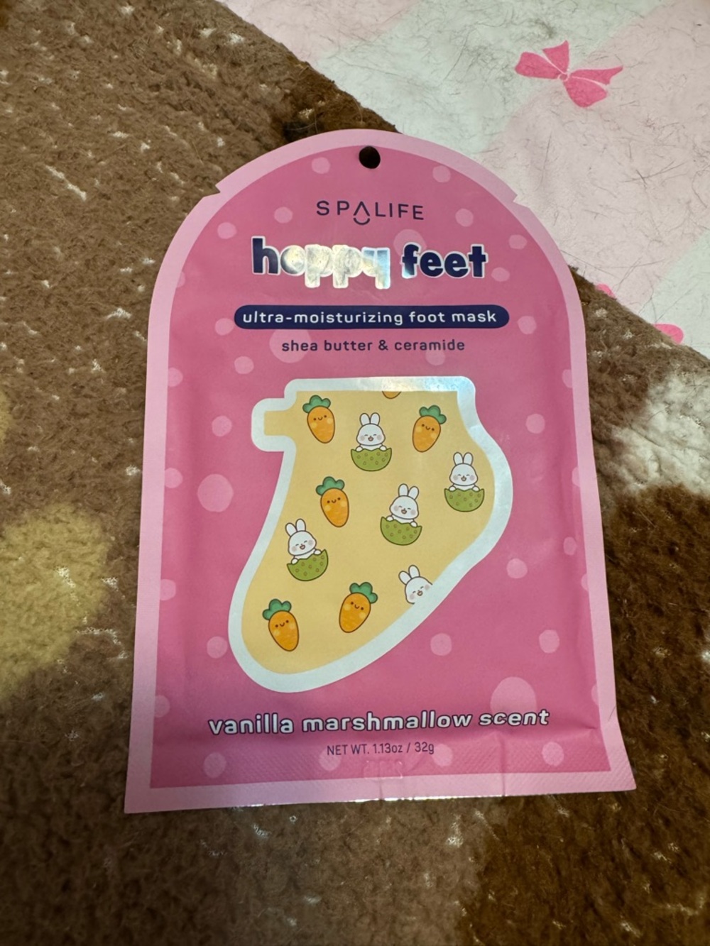SpaLife Happy Feet Vanilla Marshmallow Foot Mask - Pink - free with purchase